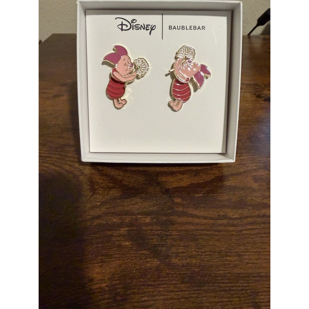 Disney x BaubleBar Piglet Flower Earrings Winnie the Pooh NIB